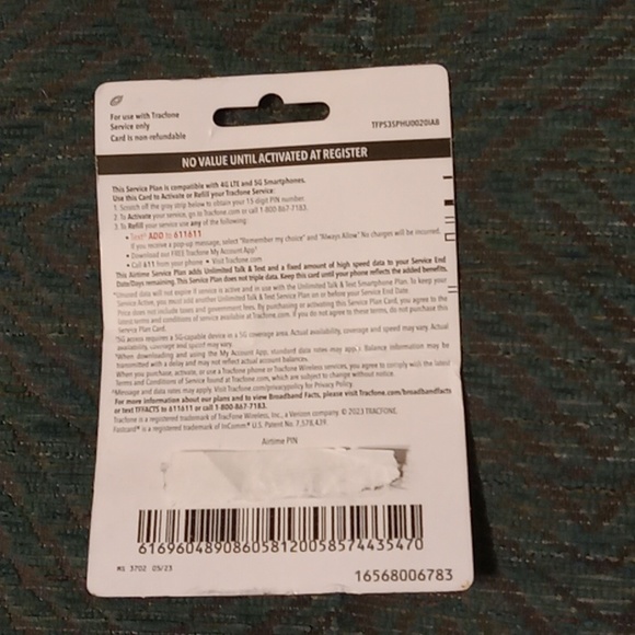 Tracfone unlimited talk and text plus 2GB carryover data 5g. - Picture 2 of 2